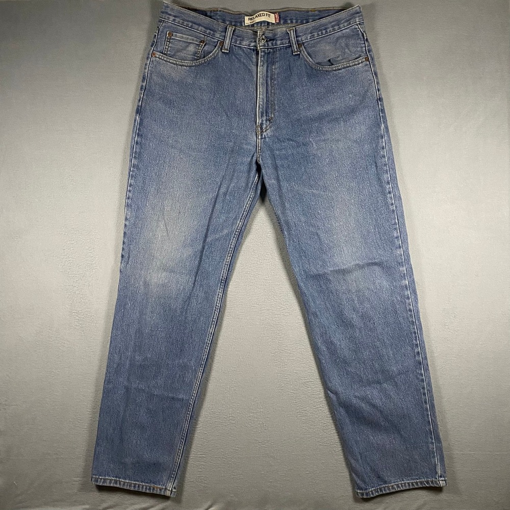Levis 550 Mens Relaxed Fit‎ Tapered Leg Jeans Medium Wash Blue 38x32 Denim
